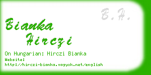 bianka hirczi business card